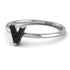 V Letter - Initial White Gold Diamond Ring